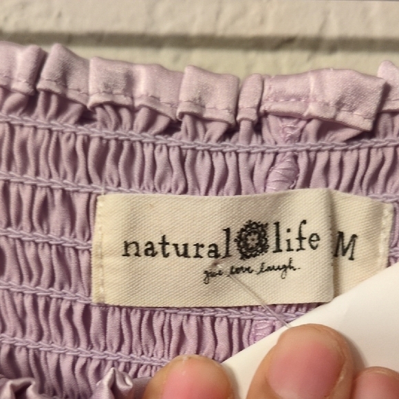 Natural Life Women's Pink Smocked Shorts - Picture 2 of 5